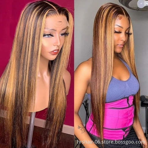 HD Transparent Human Hair Full Lace Wigs Wholesale Cuticle Aligned Brazilian Virgin Remy Human Hair 13x4 Lace Front Wigs